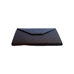 Gucci Sunglass Case Foldable Brown Logo Grey Felt Inside Case Only No Cloth New